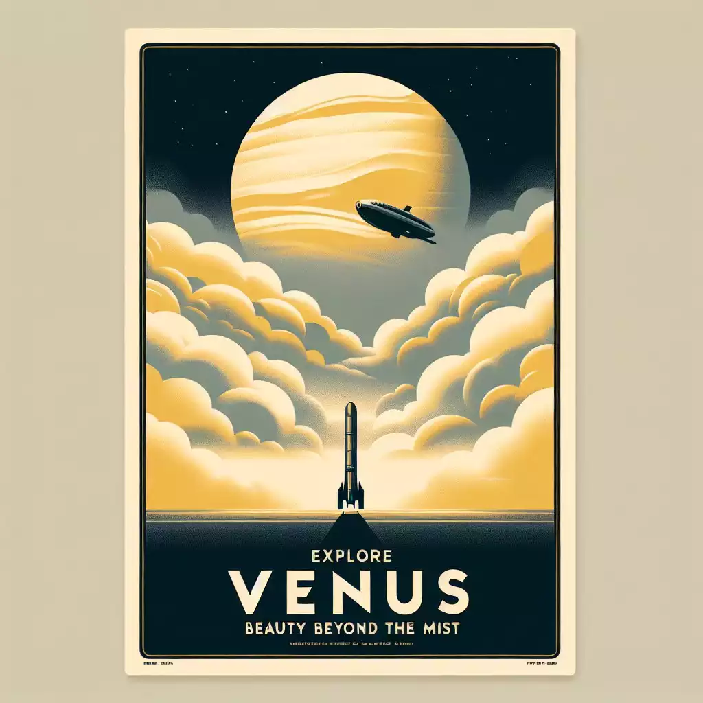 Плакат на котором изображена венера