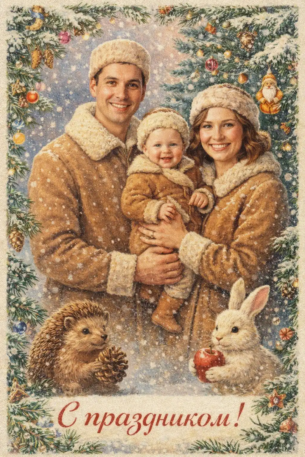 Открытка из семейного фото