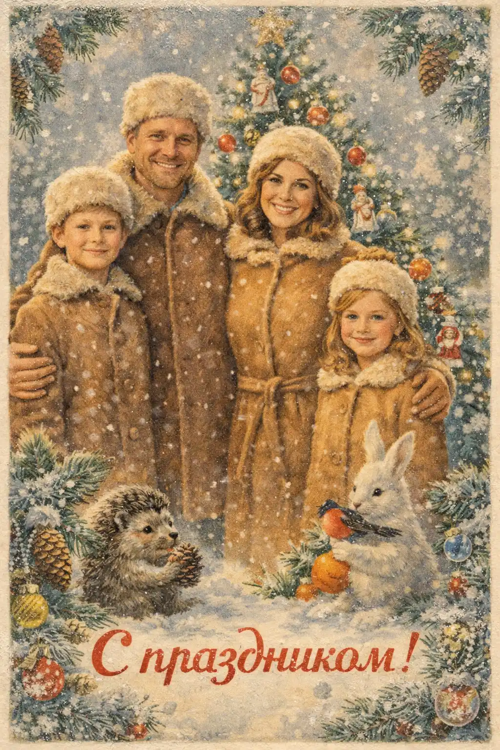Семейная открытка