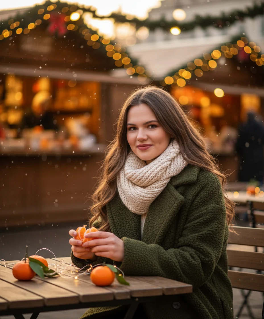 Новогодний уличный портрет