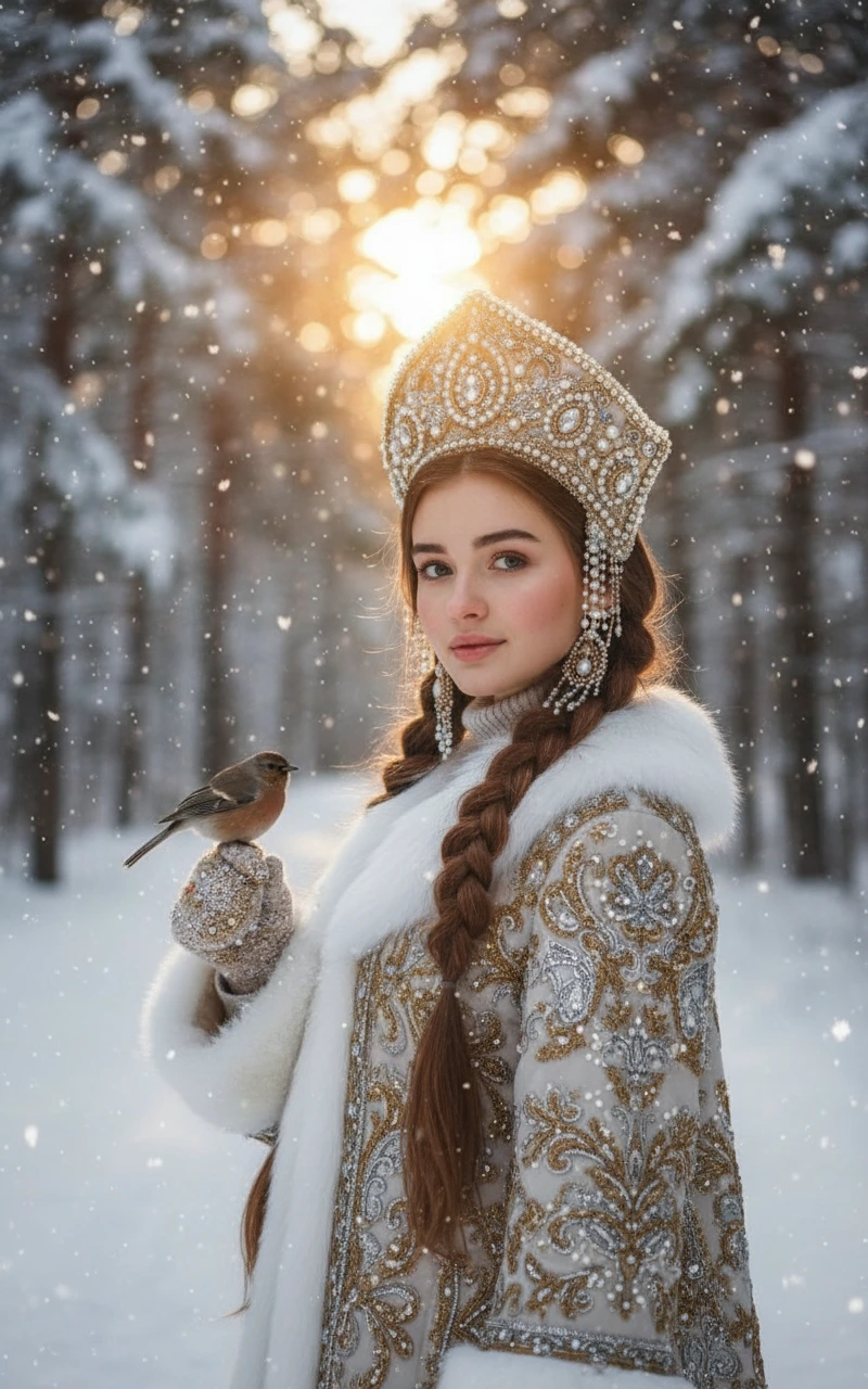 ИИ фотосессия в зимнем образе